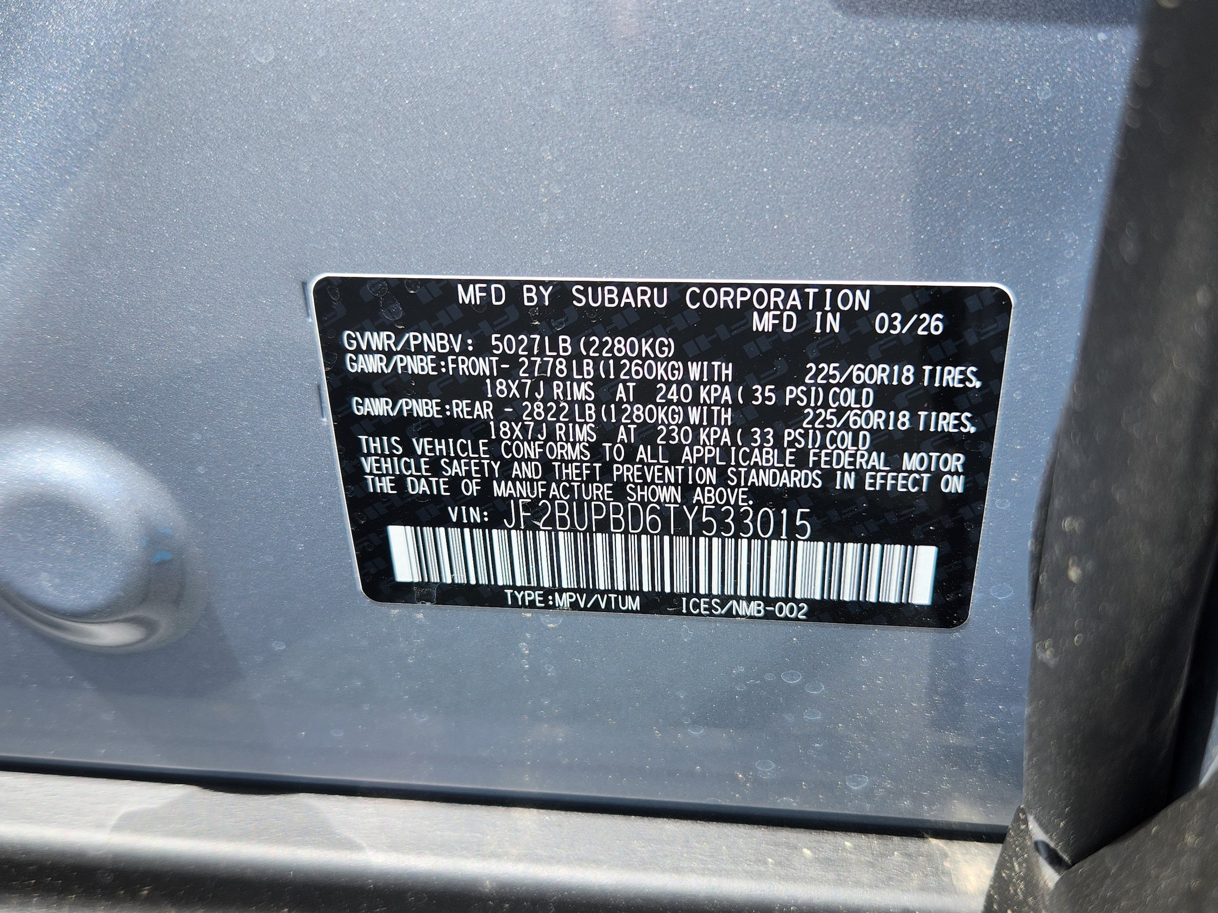 New 2026 Subaru Outback Premium AWD/4WD image 13