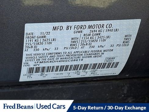 Used 2022 Ford Explorer XLT w/ Equipment Group 202A AWD/4WD image 30