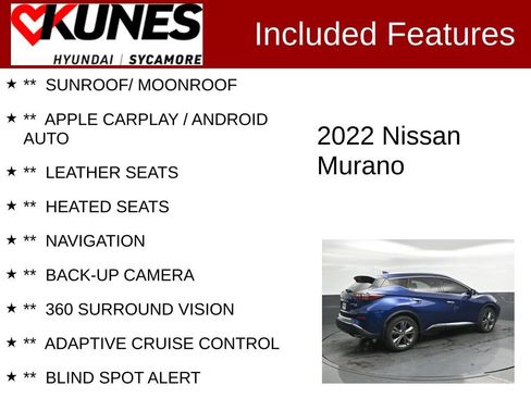 Used 2022 Nissan Murano Platinum w/ Cargo Package AWD/4WD image 2