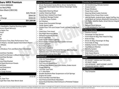 Used 2020 Subaru WRX Premium image 33