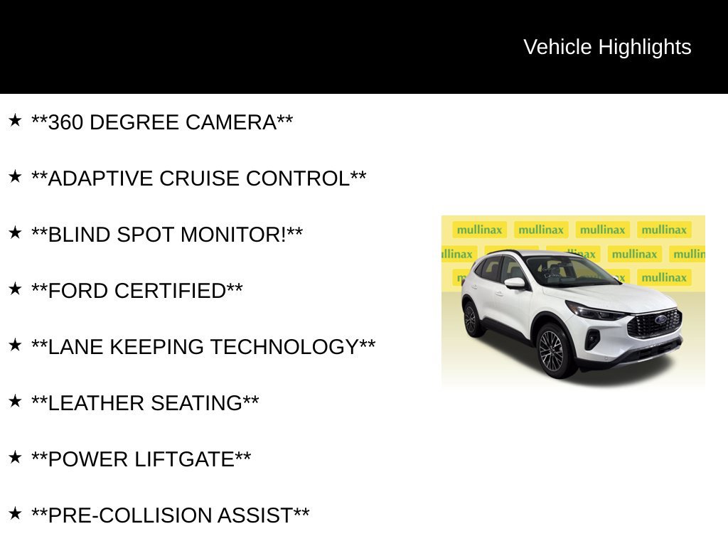Certified 2025 Ford Escape SE w/ PHEV Premium Package FWD image 13