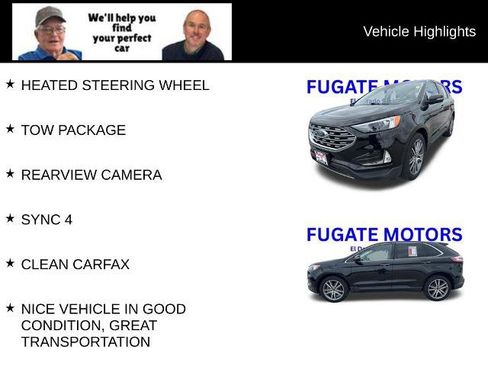 Certified 2022 Ford Edge Titanium w/ Class II Trailer Tow Package AWD/4WD image 9