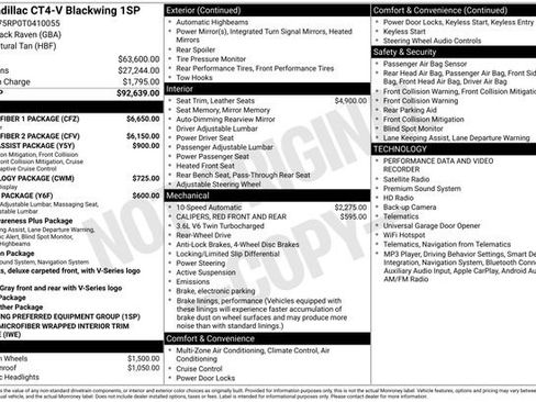 Certified 2026 Cadillac CT4 V Blackwing w/ Carbon Fiber 1 Package RWD image 4