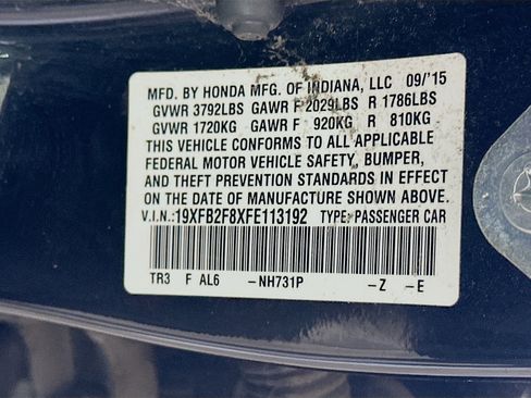 Used 2015 Honda Civic EX image 12