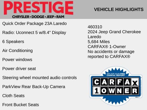 Used 2024 Jeep Grand Cherokee Laredo AWD/4WD image 2
