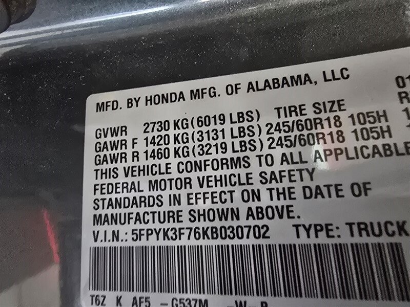 Used 2019 Honda Ridgeline RTL-E image 36