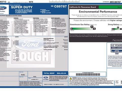 Certified 2021 Ford F250 Platinum w/ Tremor Off-Road Package AWD/4WD image 2