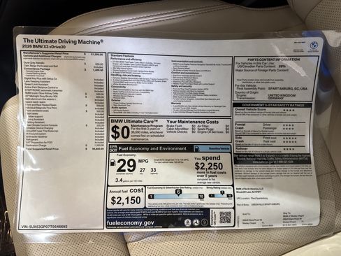 New 2026 BMW X3 xDrive30i w/ Convenience Package AWD/4WD image 26