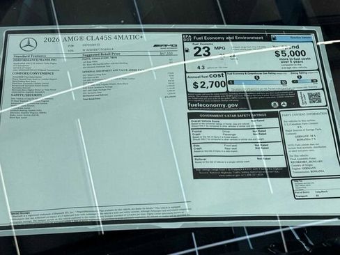 New 2026 Mercedes-Benz CLA 45 AMG CLA 45 AMG 4D Coupe 4MATIC image 27