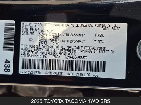 Used 2025 Toyota Tacoma SR5 AWD/4WD image 24