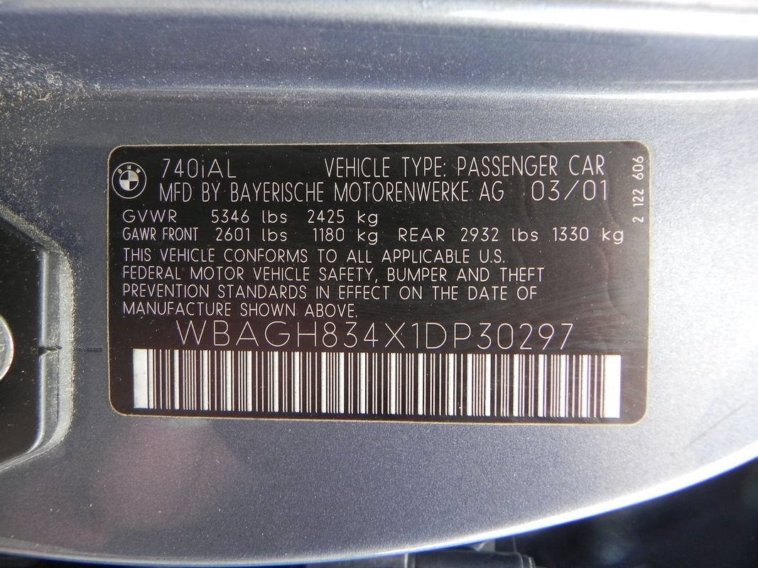 Used 2001 BMW 740iL RWD image 23