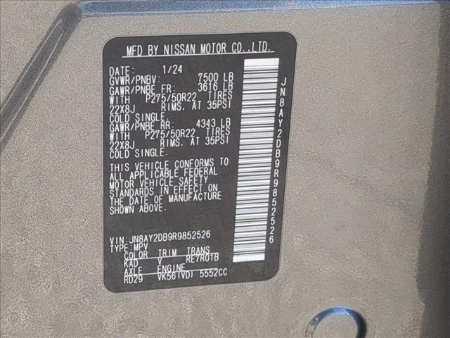Used 2024 Nissan Armada Platinum w/ Captain's Chairs Package AWD/4WD image 26