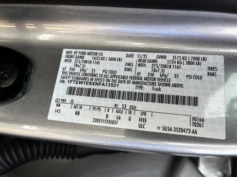 Used 2022 Ford F150 Tremor w/ Equipment Group 402A High image 25