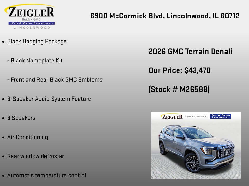 New 2026 GMC Terrain Denali w/ LPO, Black Badging Package AWD/4WD image 6