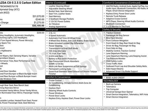 Used 2022 MAZDA CX-5 Carbon Edition image 3