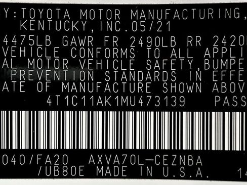 Certified 2021 Toyota Camry LE image 23