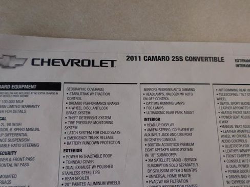 Used 2011 Chevrolet Camaro SS w/ RS Package RWD image 20