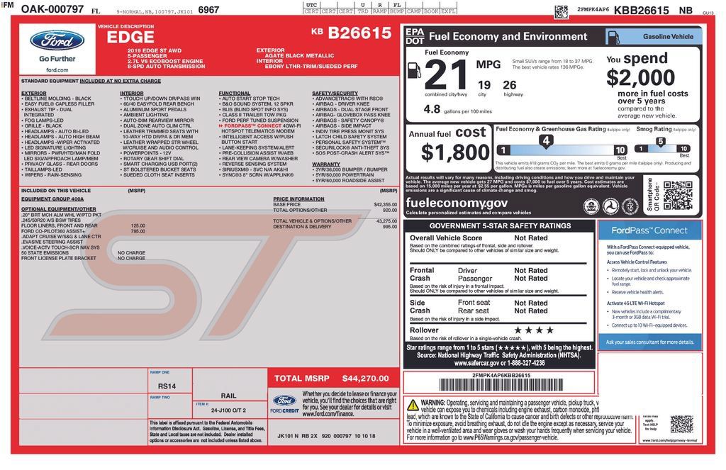 Used 2019 Ford Edge ST AWD/4WD image 5