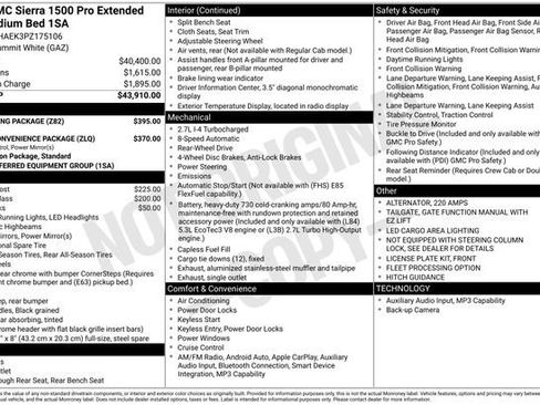 Used 2023 GMC Sierra 1500 Pro w/ Trailering Package RWD image 2