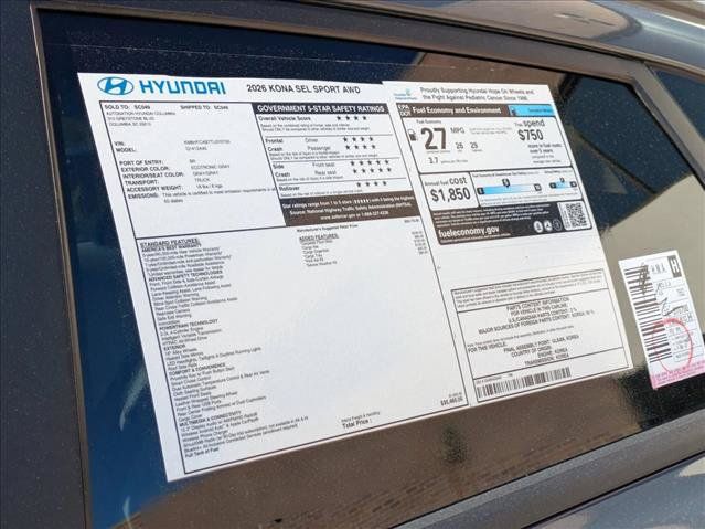 Used 2026 Hyundai Kona SEL Sport AWD/4WD image 23