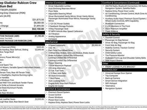 Used 2023 Jeep Gladiator Rubicon w/ Trailer Tow Package AWD/4WD image 47