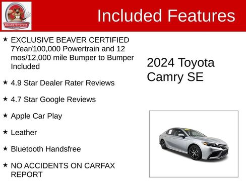 Used 2024 Toyota Camry SE FWD image 4