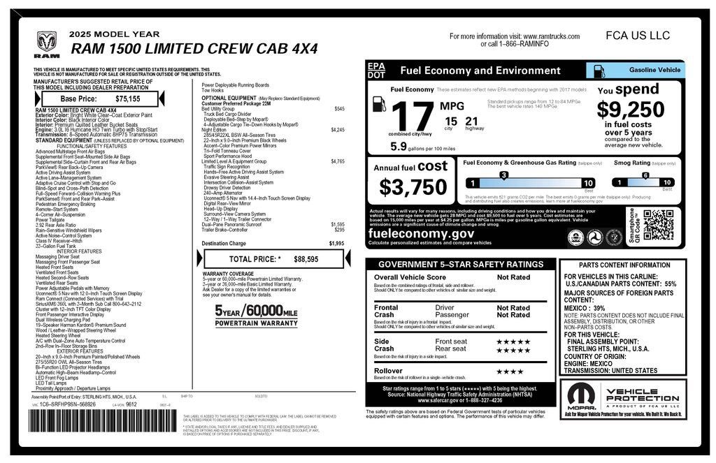 Used 2025 RAM 1500 Limited AWD/4WD image 4