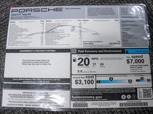 Used 2026 Porsche 911 Targa 4S image 90