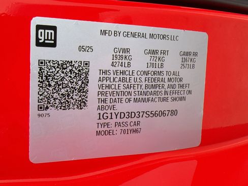 Used 2025 Chevrolet Corvette Z06 w/ Battery Protection Package image 19