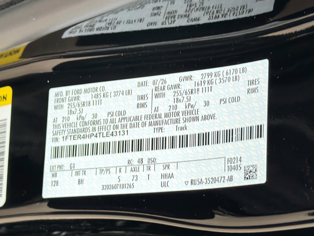 New 2026 Ford Ranger XLT w/ Equipment Group 301A High AWD/4WD image 33