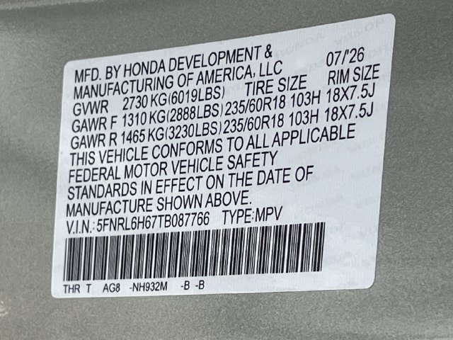 New 2026 Honda Odyssey EX-L image 28