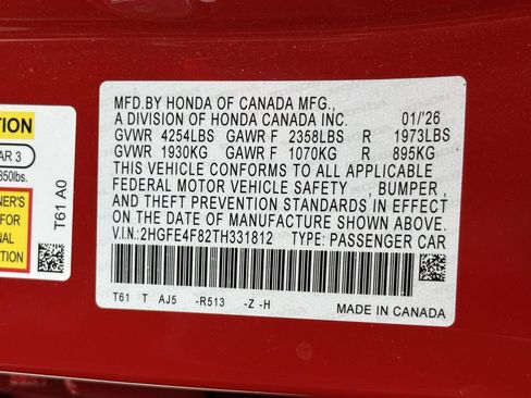 Used 2026 Honda Civic FWD Hybrid Sedan image 15