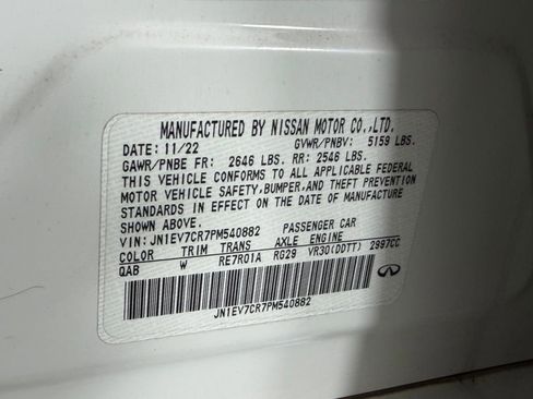 Used 2023 INFINITI Q50 Sensory image 34