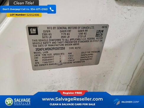 Used 2015 GMC Terrain SLE AWD/4WD image 17