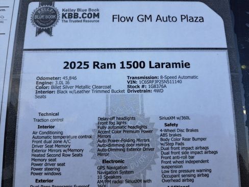Used 2025 RAM 1500 Laramie w/ Sport Appearance Package AWD/4WD image 39