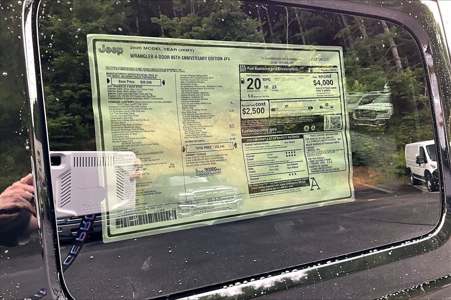 New 2026 Jeep Wrangler Unlimited Sport AWD/4WD image 15