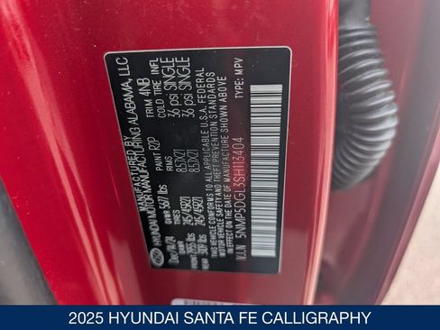 Certified 2025 Hyundai Santa Fe Calligraphy AWD/4WD image 37