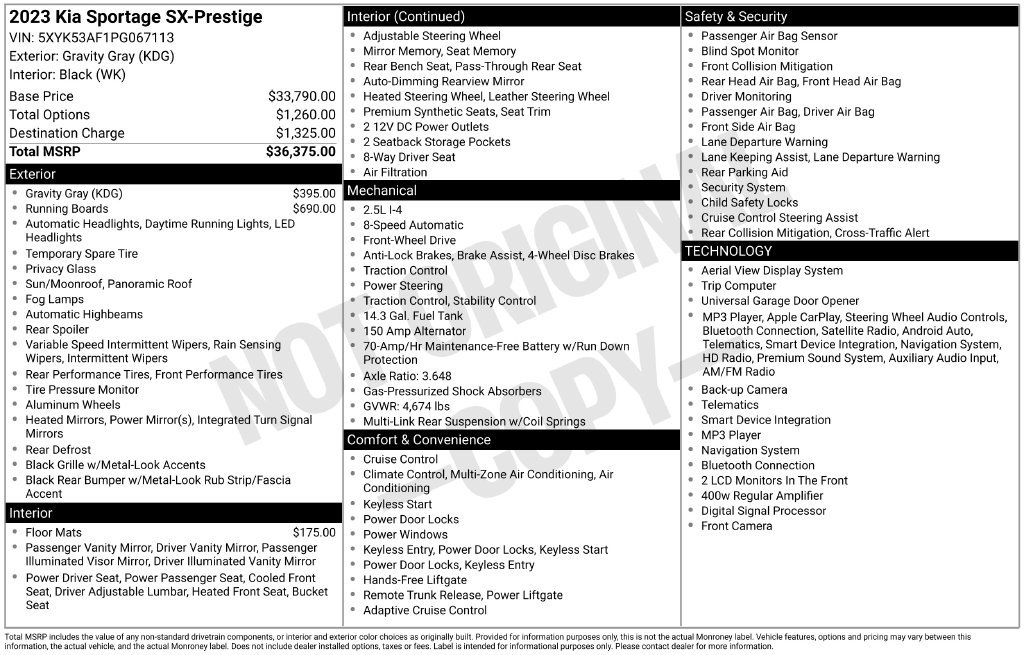 Used 2023 Kia Sportage SX FWD image 5