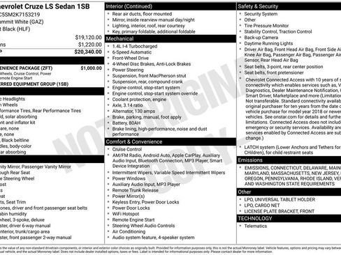Used 2019 Chevrolet Cruze LS w/ LS Convenience Package image 32