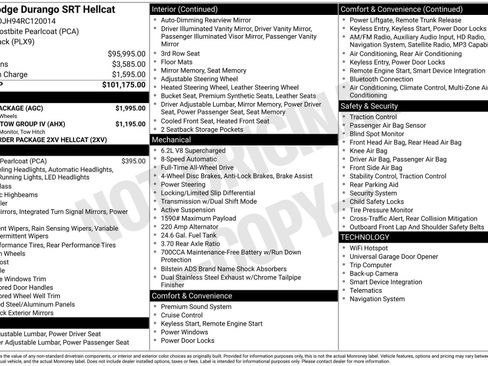 Used 2024 Dodge Durango SRT Hellcat w/ Black Package AWD/4WD image 46