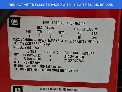 Used 2002 Chevrolet Corvette Coupe w/ Preferred Equipment Group2 RWD image 26