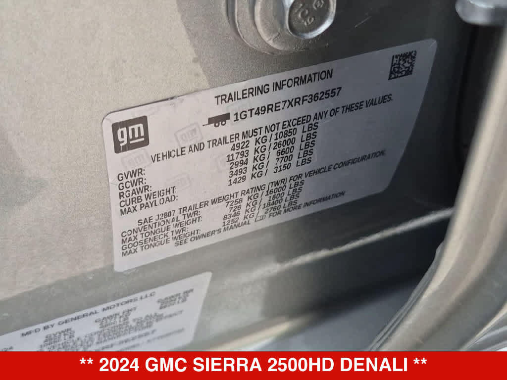 Used 2024 GMC Sierra 2500 Denali w/ Denali Reserve Package AWD/4WD image 37