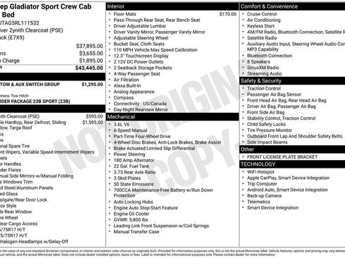 Certified 2024 Jeep Gladiator Sport AWD/4WD image 13