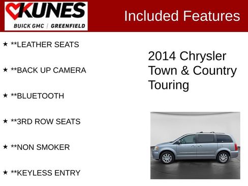 Used 2014 Chrysler Town & Country Touring FWD image 2