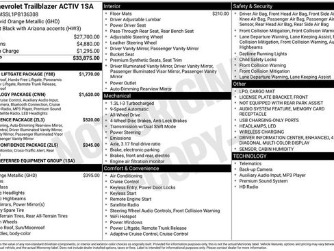 Used 2023 Chevrolet TrailBlazer ACTIV w/ Sun and Liftgate Package AWD/4WD image 37