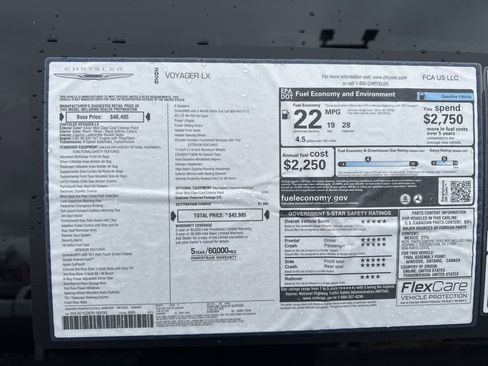 New 2026 Chrysler Voyager LX image 42