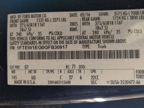 Used 2016 Ford F150 XLT w/ Equipment Group 302A Luxury image 33