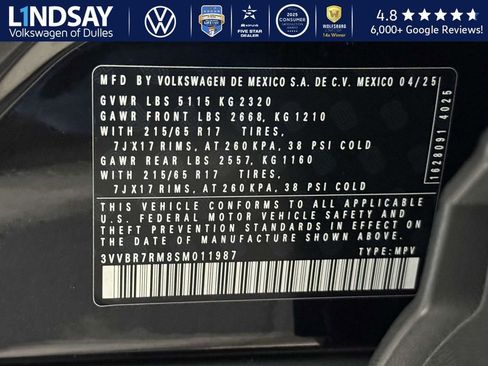New 2025 Volkswagen Tiguan S image 19