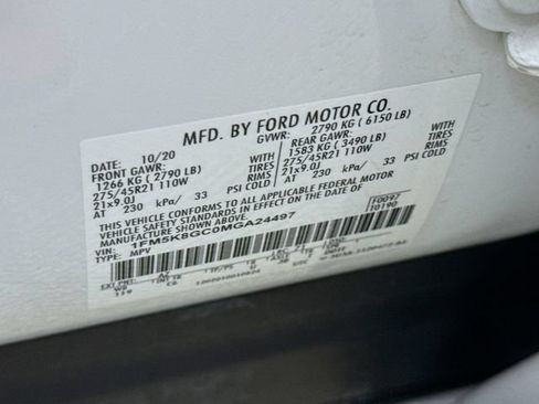 Used 2021 Ford Explorer ST w/ Equipment Group 401A AWD/4WD image 33