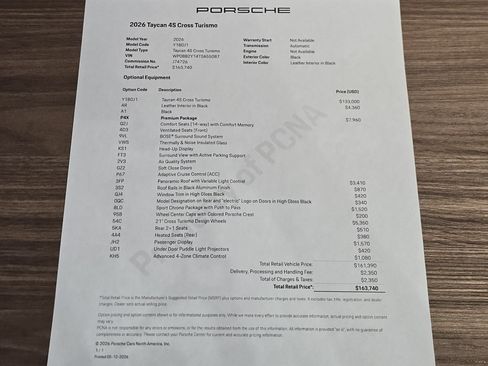 New 2026 Porsche Taycan 4S AWD/4WD image 29